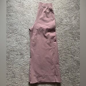 lululemon stretch woven wide leg high rise cropped pant twilight rose